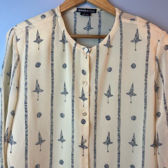 Vintage Theo Miles Parisian NWT Blouse Size 10 - Picture 3 of 9